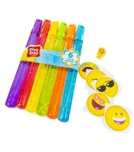 Load image into Gallery viewer, Big Bubble Wands Assortment (Pack of 6), Rubber Ring and 5 Stickers - 3 PC Bundle - OMG Closet