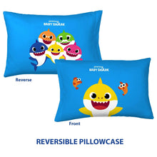 Load image into Gallery viewer, Baby Shark - Reversible Pillowcase 5 Assorted Stickers - 2 PC Bundle - OMG Closet