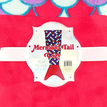 Load image into Gallery viewer, mermaid-tail-cozy-plush-blanket-throw-with-flower-crown-wired-head-band.jpg