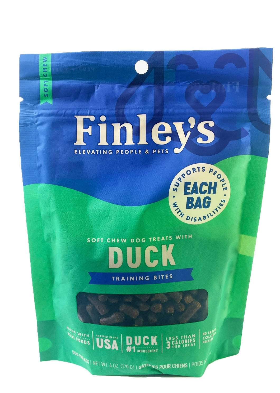 Finley's Soft Chew Dog Treats with Duck Training Bites