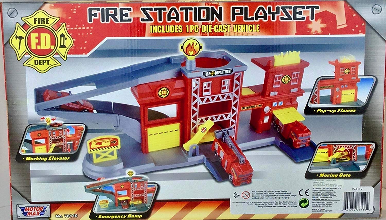 Motor max fire station playset online