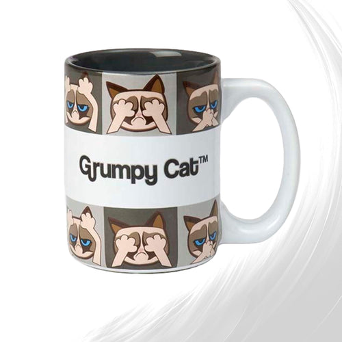 Grumpy Cat Gray 13.5 oz Coffee Cup - OMG Closet