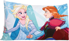 Load image into Gallery viewer, Frozen - Super Soft Pillowcase (Elsa - Anna) and 5 Assorted Stickers - OMG Closet
