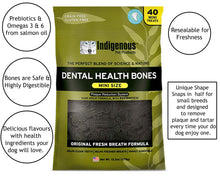 Load image into Gallery viewer, Indigenous Pet Dog Treat -Dental Health Bones Helps Clean Teeth &amp; Freshen Breath (Dental Health Bones Mini) 2 PC Bundle - OMG Closet
