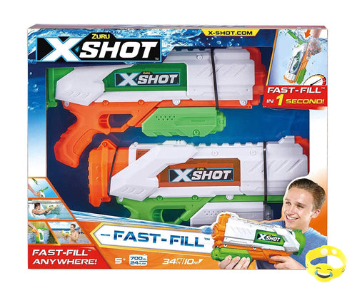 Water Guns Super Soaker for Kids 2 Pack Blaster Zuro X-Shot & Emoji Bracelet - 2 PC Bundle - OMG Closet